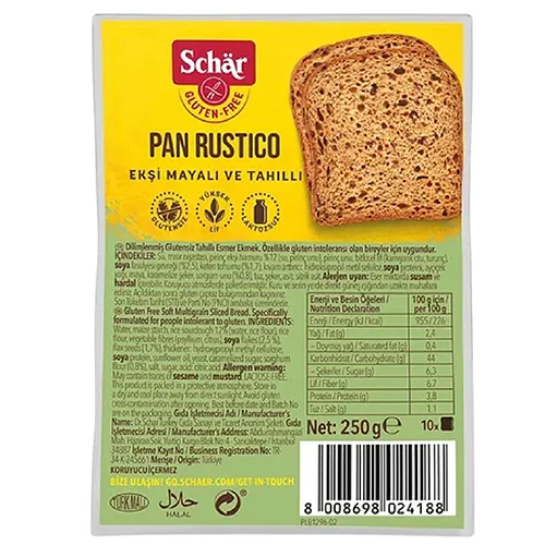 SCHAR RUSTİCO LİFLİ GLUTENSİZ EKMEK