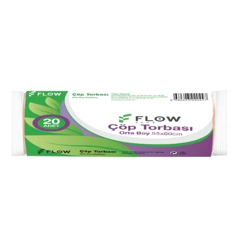 FLOWPACK ÇÖP TORBASI ORTA 55X60 20 LI