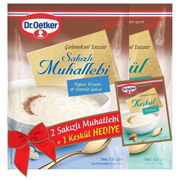 DR. OETKER 2 SAKIZLI MUHALLEBİ+KEŞKÜL HEDİYE